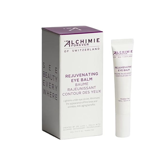 Alchimie Forever Rejuvenating Eye Balm | Hydrating Anti-Aging Eye Cream with Jojoba and Cocoa Butter, European Blueberries, Vitamin K | Reduce Dark Under Eye Circles and Premature Aging | 0.5 fl oz-VivaGrace Women