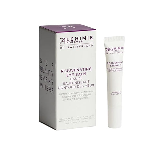 Alchimie Forever Rejuvenating Eye Balm | Hydrating Anti-Aging Eye Cream with Jojoba and Cocoa Butter, European Blueberries, Vitamin K | Reduce Dark Under Eye Circles and Premature Aging | 0.5 fl oz-VivaGrace Women
