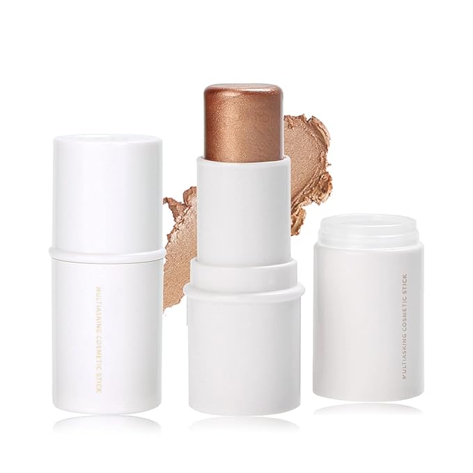 Cream Blush Stick for Cheek and Lip Tint, Multi Use as Highlighter Makeup and Blush Stick for Older Women & Mature Skin(#3 Brighten)-VivaGrace Women