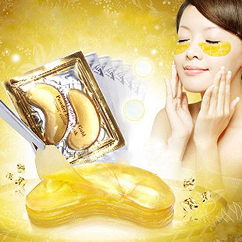 50 Pairs 24K Gold Eye Mask Powder Crystal Gel Collagen Natural Eye Pads For Anti-Aging & Moisturizing Reducing Dark Circles, Puffiness, Wrinkles-VivaGrace Women