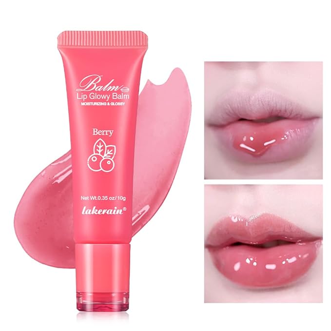 Hydrating Lip Butter Balm for a Glossy Finish and Lip Glow - Lip Glowy Balm with Summer-worthy Fragrance | Vegan Lip Care (#2-Berry)-VivaGrace Women