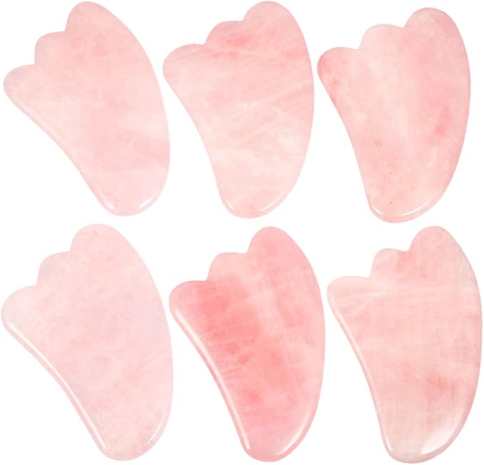 mookaitedecor Rose Quartz Roller & Gua Sha Tool for Face and Neck Massage, Facial Massager for Anti Aging-VivaGrace Women