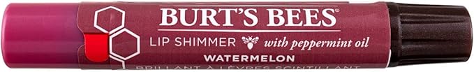 Burt's Bees Lip Shimmer, Watermelon 0.09 oz (Pack of 5)-VivaGrace Women