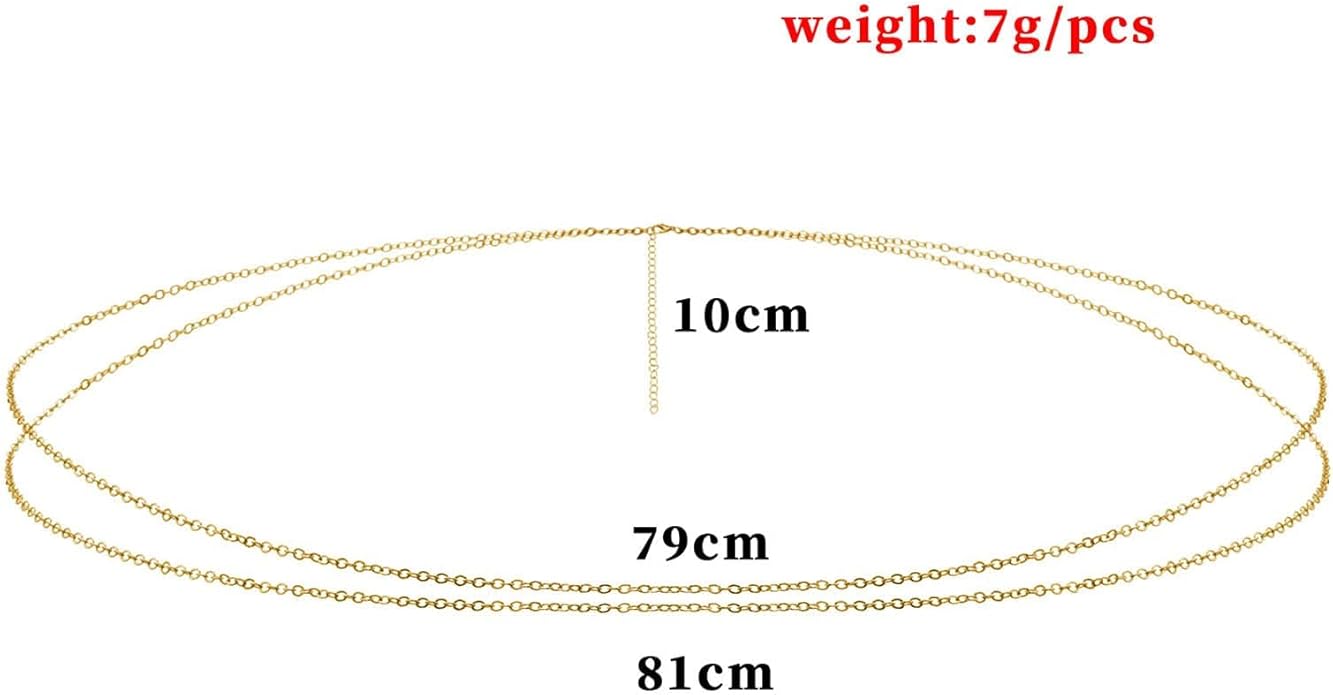 Boho Waist Chain Gold Belly Body Chain Summer Bikini Waist Chain Beach Body Jewelry for Women and Girls-VivaGrace Women