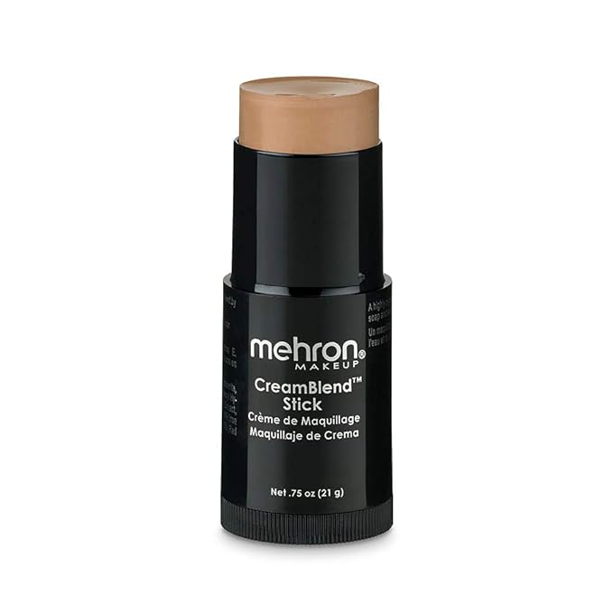 Mehron Makeup CreamBlend Stick | Face Paint, Body Paint, & Foundation Cream Makeup | Body Paint Stick Perfect for Halloween .75 oz (21 g) (Medium 2)-VivaGrace Women