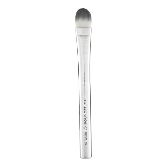 Mirabella Brushed Aluminum Professional Makeup Brush - Foundation Brush-VivaGrace Women