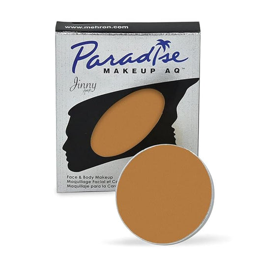 Mehron Makeup Paradise Makeup AQ Refill Size | Stage & Screen, Face & Body Painting, Beauty, Cosplay, Halloween | Water Activated Face Paint, Body Paint, Cosplay Makeup .25 oz (7 ml) (LIGHT BROWN)-VivaGrace Women