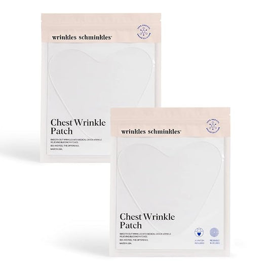 Wrinkles Schminkles Chest, Cleavage & Body Stretch Mark Wrinkle Patches | Reusable Hypoallergenic Pregnancy Safe Silicone Smoothing Pads to Prevent and Reduce Wrinkles & Stretch Marks | 2 Pack-VivaGrace Women