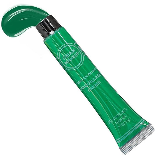 Green Cream Makeup Tube - 0.7 oz. (Pack of 1) - Vibrant Color & Pigmented Perfect for Festive & Creative Looks-VivaGrace Women