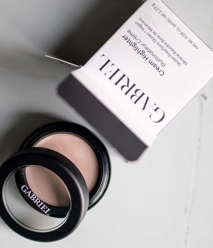 Gabriel Cosmetics Thistle Cream Highlighter, 3-in-1 Smooth Finish for Eyes,Lips, & Cheeks for sun kissed glow. Natural, Paraben Free, Vegan, Gluten-free, Cruelty-free, Non GMO, 0.08 oz. (Thistle)-VivaGrace Women
