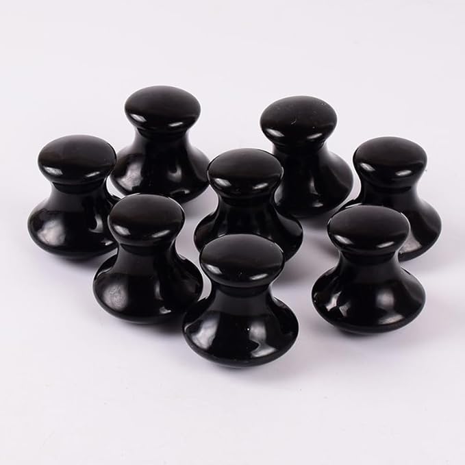 1 Pc Mushroom Jade Gua Sha Facial Tools, Jade Roller Guasha Massage Black Jade Stone Mushroom Shaped Face Lift Remove Wrinkles Massager for Women Spa, Gua Sha Massage Knobs for Body Relaxing-VivaGrace Women