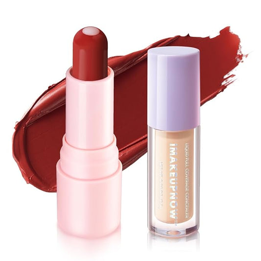 tinted lip balm, Conditioning & Nourishing Lip Balm, Matching concealer to cover lip lines and enhance color development- RED DAHLIA-VivaGrace Women