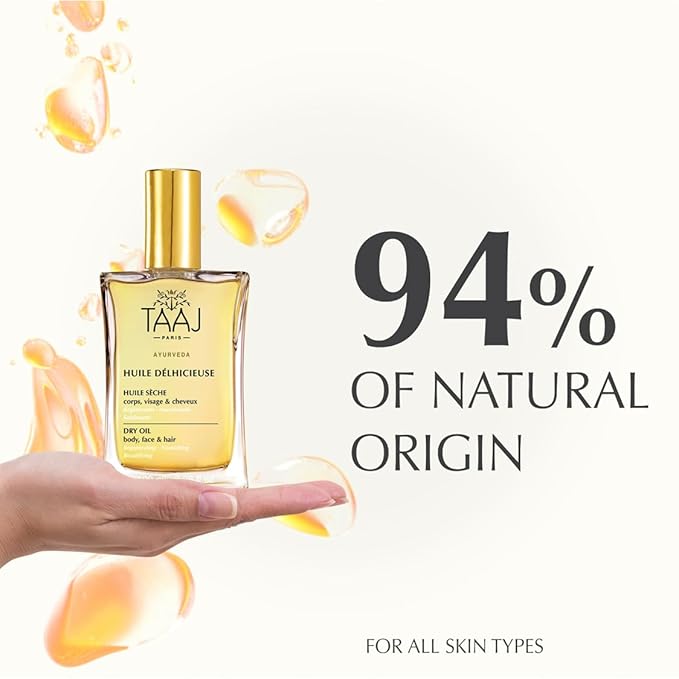 | Délhicieuse Dry Beauty Oil | Face, Body & Hair | Nourishes, Protects & Revitalizes | Silky Skin & Repaired Hair | Ayurvedic-Inspired Skincare | 96% Natural Ingredients | Vegan | 1.7 fl oz-VivaGrace Women