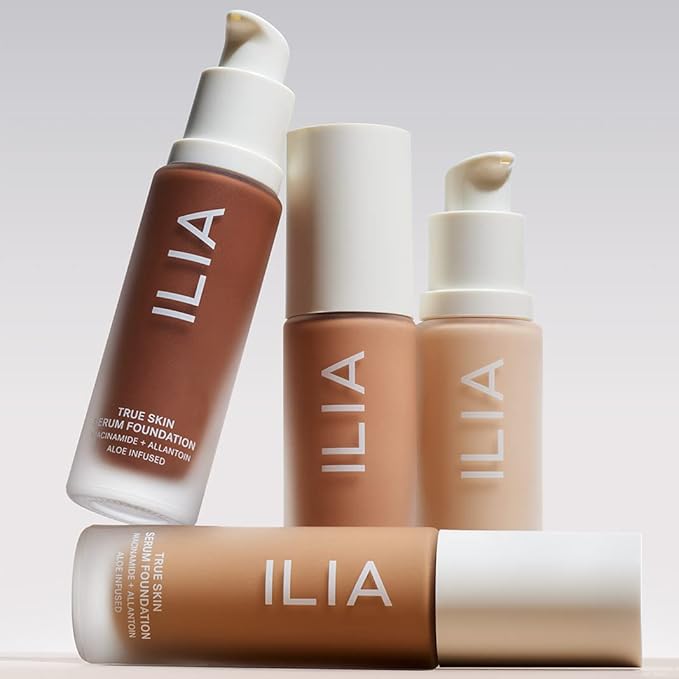 ILIA - True Skin Serum Foundation | Non-comedogenic, Cruelty-Free, Vegan, Weightless Feel, Buildable Coverage, Safe For Sensitive Skin (Grenada SF15)-VivaGrace Women