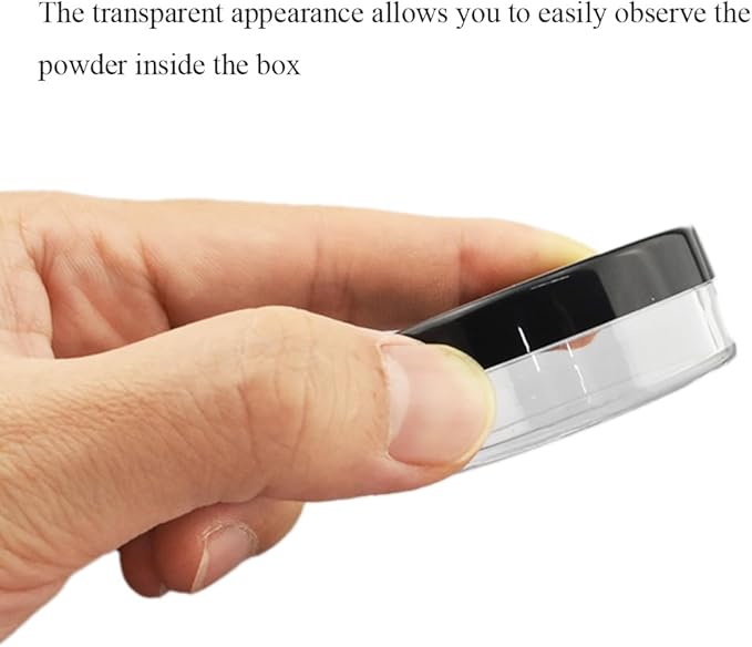 HAHIYO 2P 10ml/0.34oz Plastic Empty Travel Powder Container Small Loose Powders Compact Case Makeup Cosmetic Jar Refillable Powders Box No Leak Powder Holder with Rotatable Sifter and Black Screw Lid-VivaGrace Women