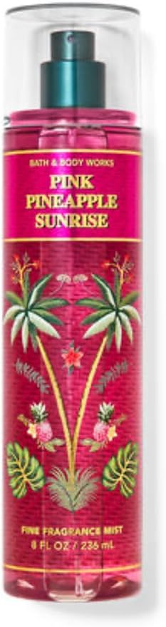 Bath & Body Works - 3 Piece Bundle - Spray - Body Cream - Shower Gel - Full Size and Gift Bag HELLO GORGEOUS (Pink Pineapple Sunrise)-VivaGrace Women