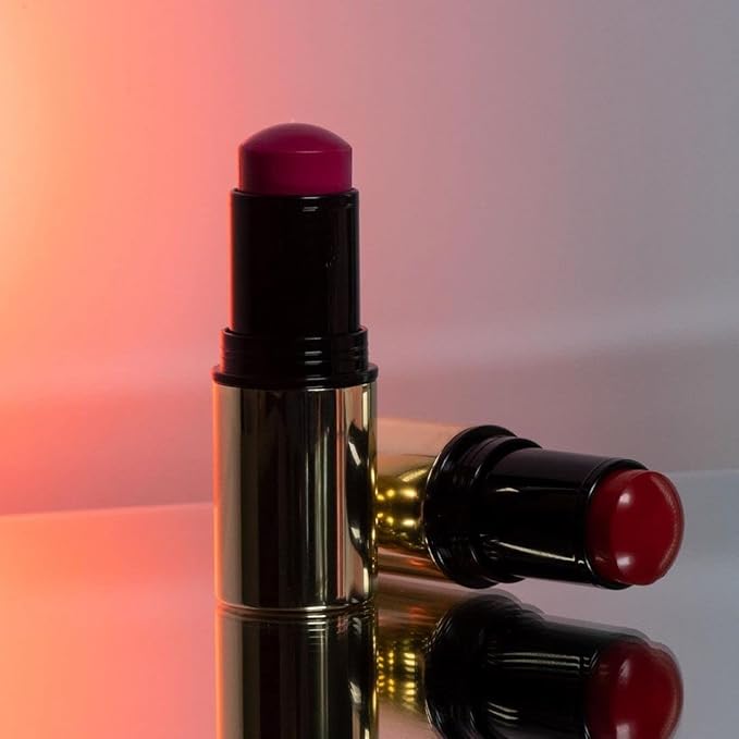 MAKE Beauty Heat Stroke Cream Blush Stick for Cheeks with Natural Hydrating Dewy Finish. Creamy Gel Blush Balm - Shade Scorched, Brick Red Cheek Tint-VivaGrace Women