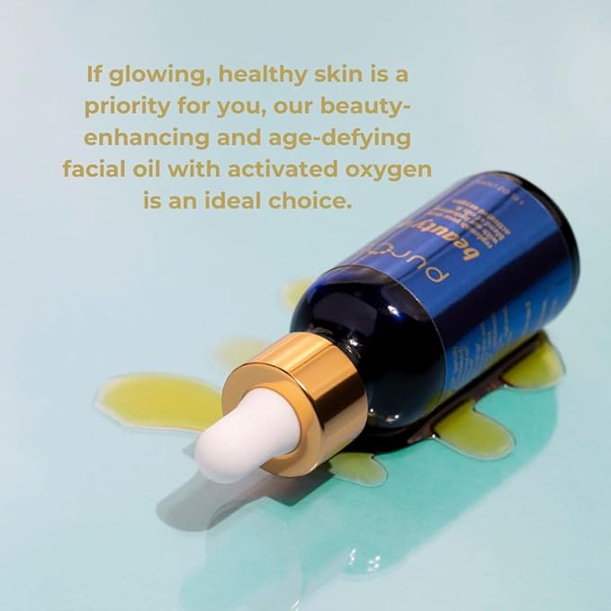 PurO3 Beauty Oil – Vegan Hydrating Face Oil with Activated Oxygen – Natural Skin Care for Radiant and Smooth Skin, 30 ml-VivaGrace Women