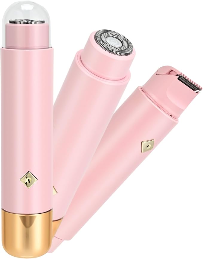 Electric Shaver & Bikini Trimmer for Women – 2-in-1 Design, Waterproof, Type-C Charging, Gentle on Sensitive Skin, Ideal for Travel and Daily Use, Pink-VivaGrace Women