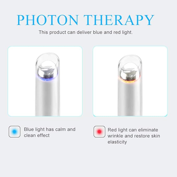 Eye Face Massage Tool Wand Pen, Portable Electric Eye Lift Wand Heated Warm Eye Lip Massager Vibration Skin Care Tool for Eyes-VivaGrace Women