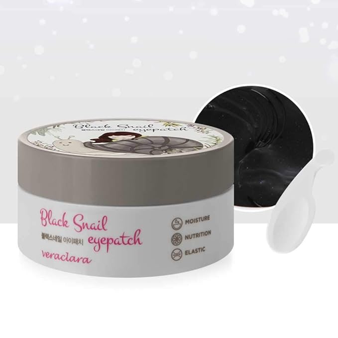 Black Snail Eye Gel Patches Moisturize & Reduce Wrinkle, Elastic Skin with Gold and Collagen, 30 Pairs-VivaGrace Women