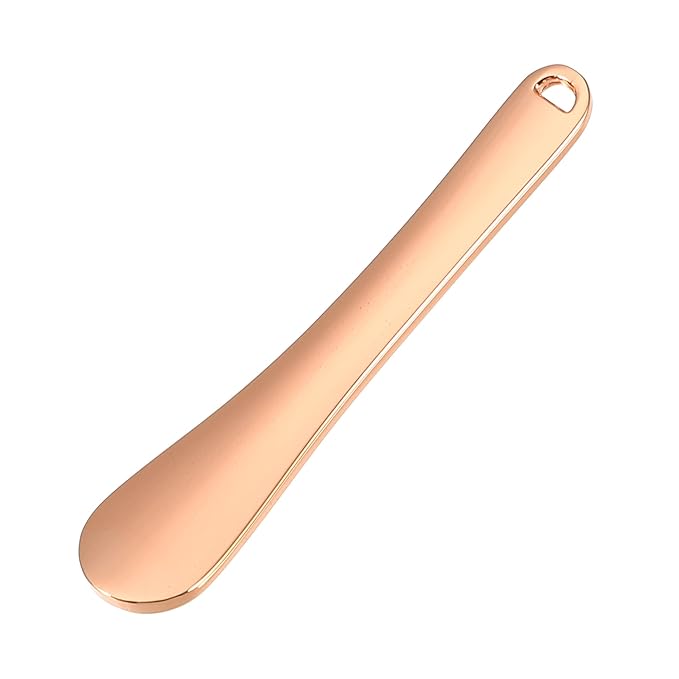 VOCOSTE 4 Pcs Makeup Spatula Mini Spoon, Eye Cream Massage Sticks Beauty Scoop, for Facial Cosmetic Face Cream, Zinc Alloy 2.32"x0.46", Rose Gold Tone-VivaGrace Women