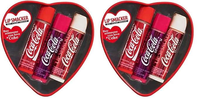 Lip Smacker Valentine's Day Collection Coca-Cola Lip Balm Tin (Pack of 2)-VivaGrace Women