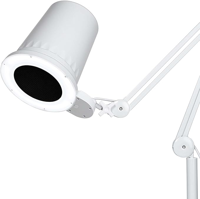 4BLANC® Alize Original Vacuum Nail Dust Collector for Pedicure with Built-in Dimmable LED Lamp, Certified HEPA 11 Medical Grade Replaceable Filter, and Universal Table Mount-VivaGrace Women