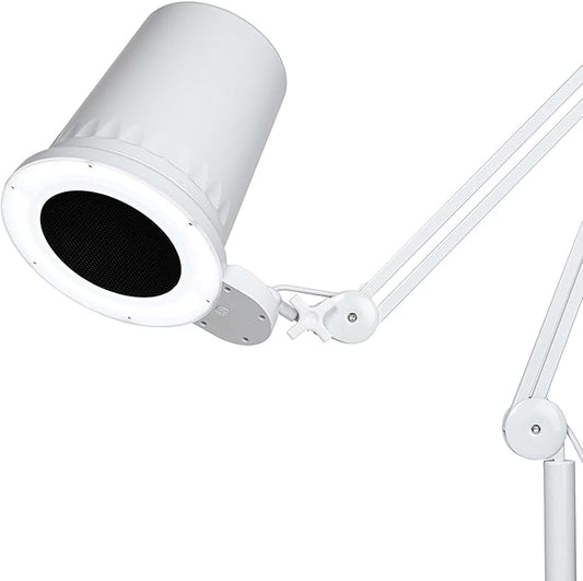 4BLANC® Alize Original Vacuum Nail Dust Collector for Pedicure with Built-in Dimmable LED Lamp, Certified HEPA 11 Medical Grade Replaceable Filter, and Universal Table Mount-VivaGrace Women