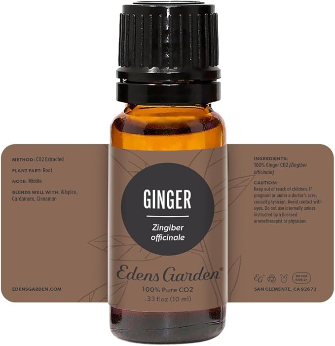 Edens Garden Ginger CO2 Essential Oil- 100% Pure Premium Grade, Undiluted, Natural, Therapeutic, Aromatherapy, The Best for Diffuser, Candle, Laundry, Humidifiers 10 ml (.33 fl oz)-VivaGrace Women