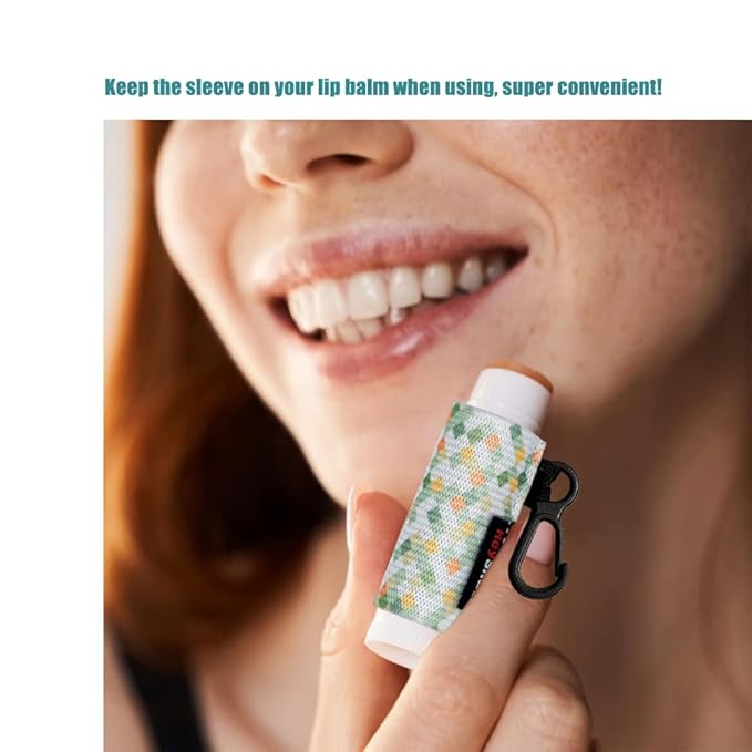 HEYSKAY Lip Balm Holder Sleeves Keychain Chapstick Elastic Sleeves (Boho Pattern) 1 3.0 Count-VivaGrace Women