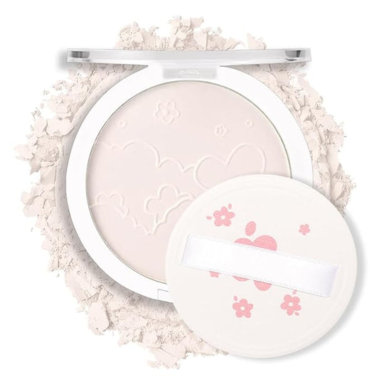 Face Oil Control Pressed Setting Powder-Clarifying Finishing Powder,Waterproof Long Lasting Setting Powder Makeup,Blurs Fine Lines&Imperfections,Translucent Powder Setting Powder with Powder Puff-VivaGrace Women
