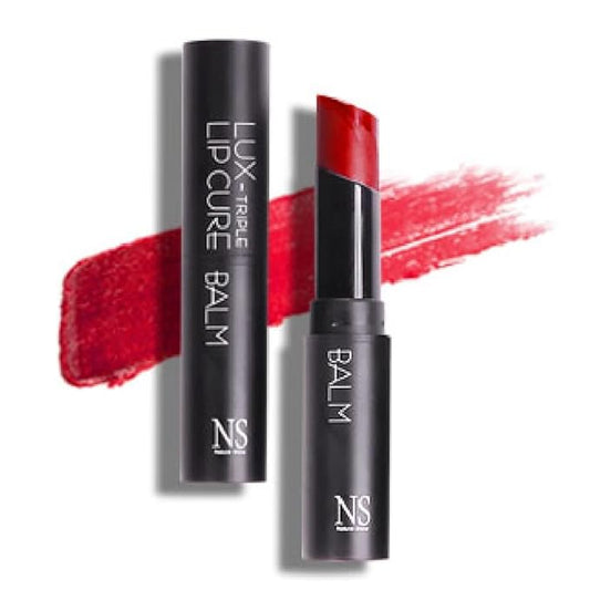 NATURAL SHINE Lux Triple Lip CURE Balm VENUS (Ruby Red) tar-free, 100% natural ingredients, deep nourishing nighttime lip treatment care for dry and chapped lips (0.17 oz)-VivaGrace Women