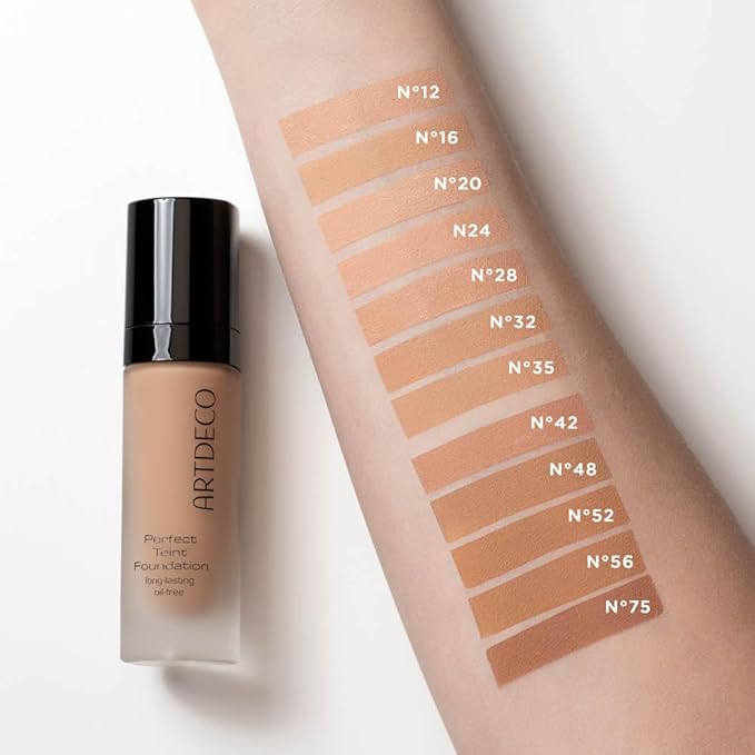 ARTDECO Perfect Teint Foundation - Light Bisque N°16 - Lightweight Liquid Formula - Medium to Full Coverage - Without Mask-Like Effect - Conceals Imperfections - Vegan Makeup - Hyaluron - 0.67 Fl Oz-VivaGrace Women