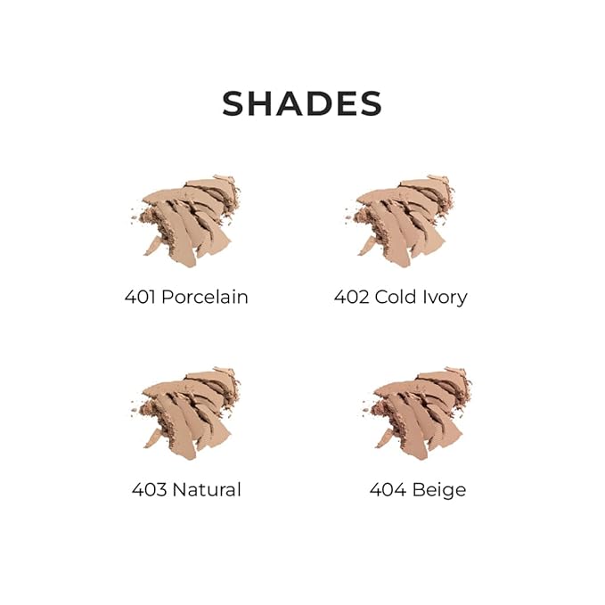 Lamel Stay Matte Compact Powder - Light Natural Coverage - Universal Neutral Undertone - Cruelty Free - Porcelain - N.401-VivaGrace Women