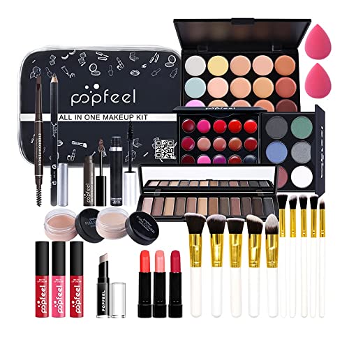 Makeup Sets For Women Brush Sets(Eyeshadow,Primer,Concealer,lipstick,lipgloss,Eyeliner,Eyebrow,Makeup brushe,Mascara &more) (27 sets A)-VivaGrace Women