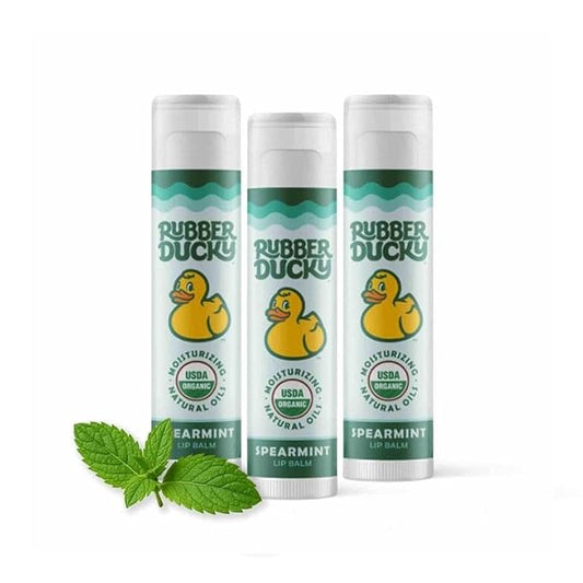 Rubber Ducky Sunscreen - Organic Lip Balm for Women, All Natural Stick with Vitamin E - Moisturizing & Hydrating Lip Balm for Dry Lips - Untinted and Non-Toxic Lip Care - Spearmint, 3 Pack-VivaGrace Women