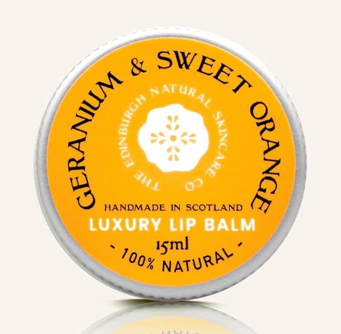 Sweet Orange and Geranium Lip Balm | Moisturises, Conditions & Repairs | Coconut Oil & Cocoa Butter | 100% Natural | Handmade in Scotland-VivaGrace Women