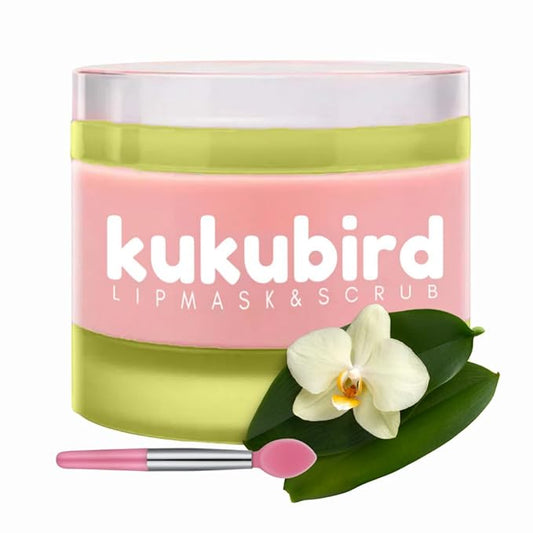kukubird Lip Mask Overnight Hydrating Lip Balm Mask Exfoliating Lip Scrub Lip Care Treatment For Chapped and Cracked Lips-Vanilla-VivaGrace Women