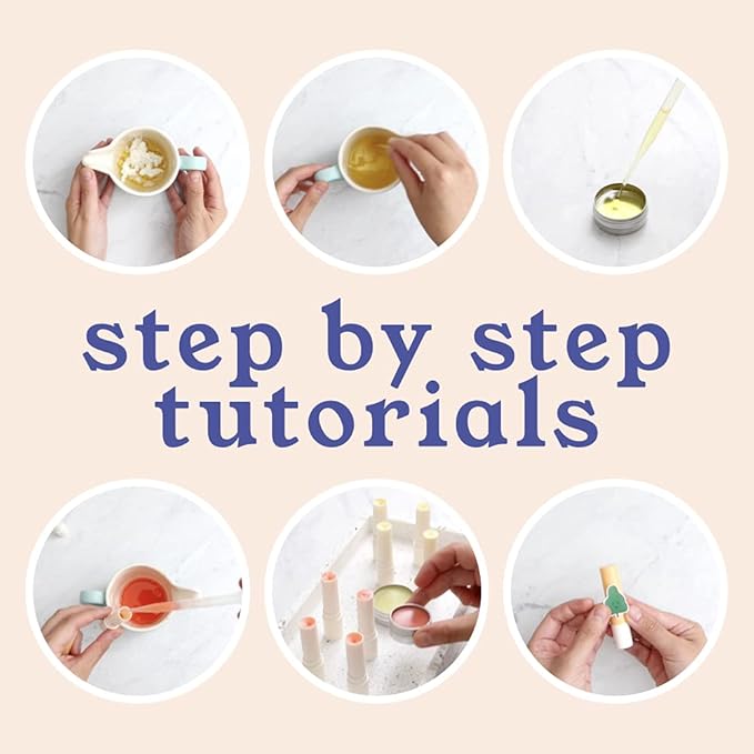 Shea Butter Lip Balm DIY Kit (Made in USA), Creates 10 Luxurious Lip Balms with EVERYTHING Included-VivaGrace Women