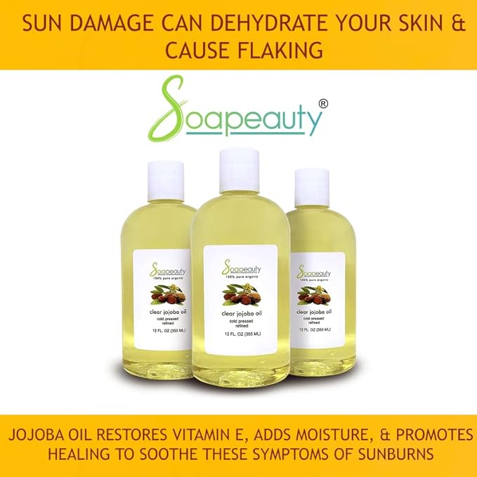 Soapeauty Clear Jojoba Oil | 100% Pure & Natural | Refined, Cold Pressed, Hexane Free | Moisturizing Oil for Skin, Face, Hair & Nails | 64 fl oz-VivaGrace Women