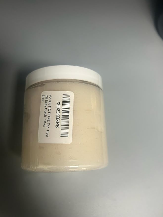 MAJESTIC PURE Tea Tree Foot & Body Scrub with Tea Tree Oil, Exfoliating Salt Scrub to Exfoliate & Moisturize Skin, Deep Cleansing - 10 oz-VivaGrace Women