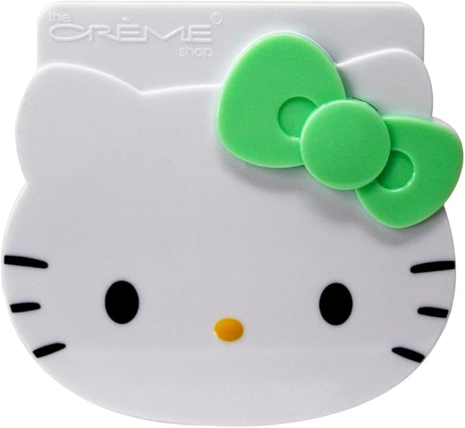 The Crème Shop x Hello Kitty Matcha Blotting Papers + Reusable Compact Mirror - Hello Kitty Collaboration for Oil Control and On-the-Go Touch-ups (Matcha Color Ribbon)-VivaGrace Women
