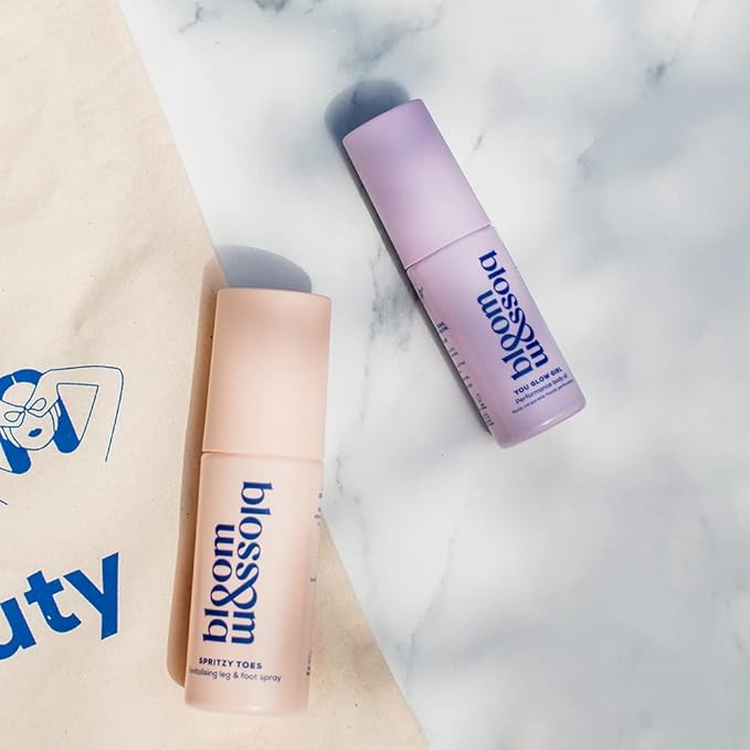 Bloom and Blossom The Glow Getter The Ultimate Body Care Set with Spritzy Toes 1.3 Fl Oz, Wonder Worker 0.84 Fl Oz and You Glow Girl 1.3 Fl Oz-VivaGrace Women