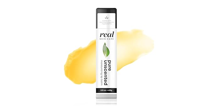 Organic Lip Balm With Coconut Oil | Handmade In the USA | Pure Unscented 4-Pack | Natural Lip Balm | Coconut Oil Lip Balm for Dry & Cracked Lips | Beeswax Lip Balm | 4 Lip Balm Pack-VivaGrace Women