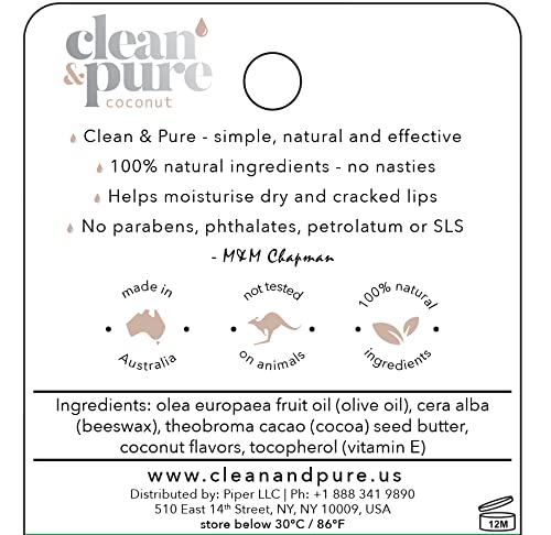 Lip Balm 2-Pack (Manuka Honey & Coconut) | Lip Care Set With 100% All Natural Beeswax | Vitamin E Oil…-VivaGrace Women