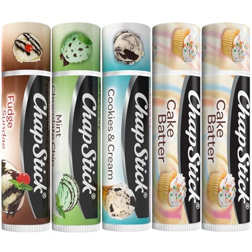 ChapStick Lip Care Bundle – Ice Cream Classics + Cake Batter Lip Balm, 0.15 Ea (5 Piece Set)-VivaGrace Women