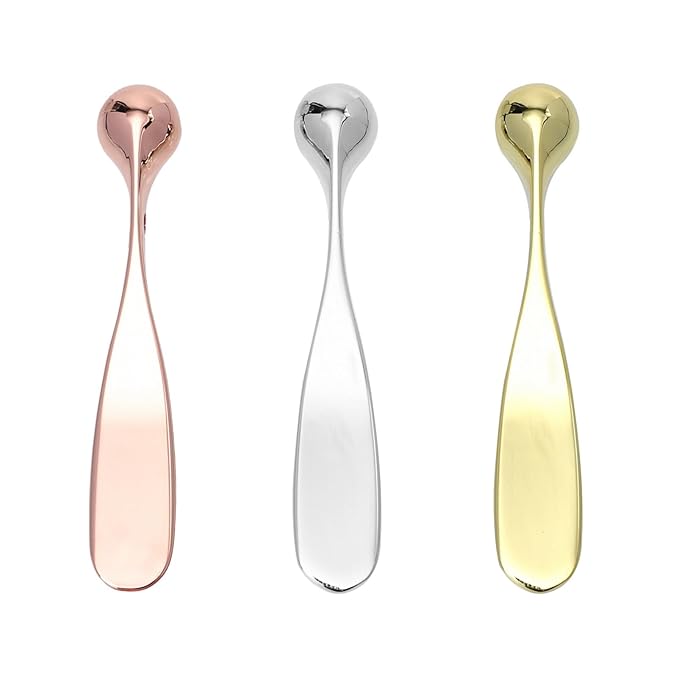 Lurrose 3pcs Eye Cream Applicator Roller Wand Stick Facial Lotion Face Cream Scoop Makeup Spatula Skincare Make Up Tool-VivaGrace Women