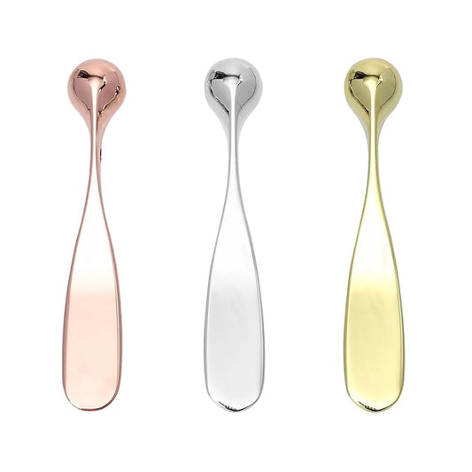 Lurrose 3pcs Eye Cream Applicator Roller Wand Stick Facial Lotion Face Cream Scoop Makeup Spatula Skincare Make Up Tool-VivaGrace Women