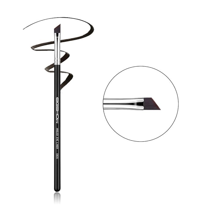 Eyeliner Brush Fine Angled - PRO Precision Gel Eye Liner Makeup Brush -Ultra Thin Slanted Flat Angle - Premium Cruelty Free Synthetic Bristles (E835 2piece)-VivaGrace Women